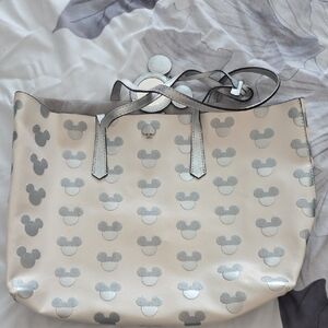 Kate Spade Mickey Mouse Cream and Silver Tote Bag